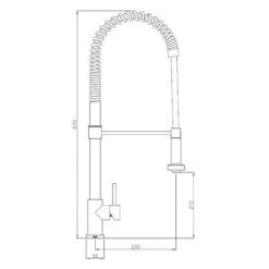 Abode Stalto Professional Kitchen Mixer Tap With Pull Out Steel -Home Bathroom abode at1199 4