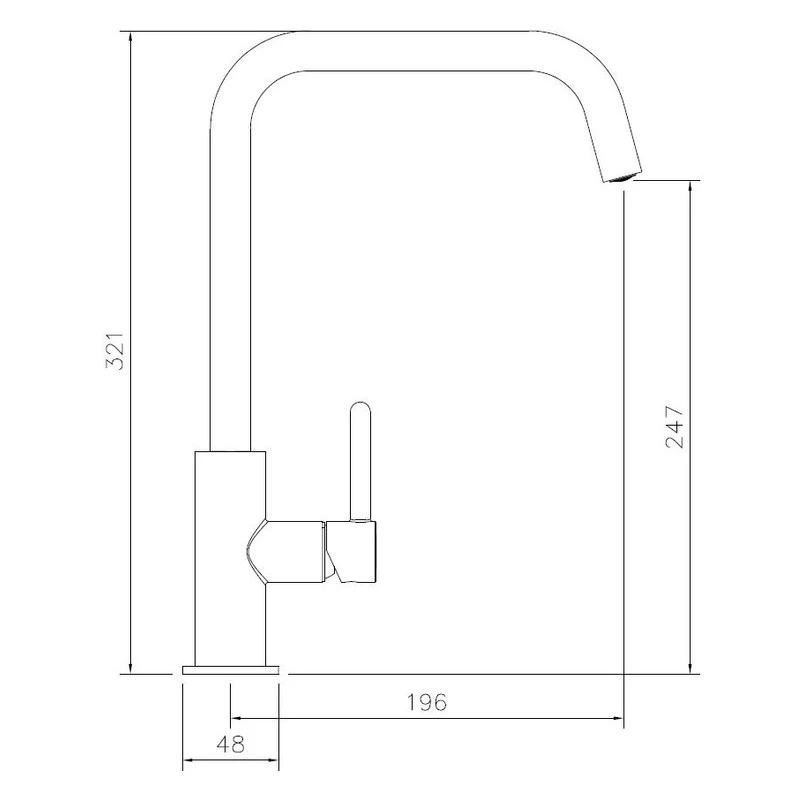 Abode Althia Single Lever Kitchen Mixer Tap Chrome 4 Abode Althia Single Lever Kitchen Mixer Tap Chrome - Image 2