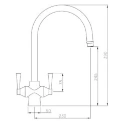 Abode Gosford Monobloc Aquifier Kitchen Filter Tap Chrome -Home Bathroom abode at2005 5