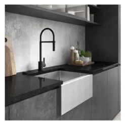 Abode Atlas Professional Single Lever Kitchen Mixer Tap Matt Black -Home Bathroom abode at2100 2