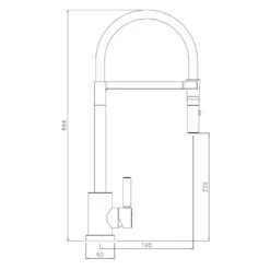 Abode Atlas Professional Single Lever Kitchen Mixer Tap Matt Black -Home Bathroom abode at2100 3