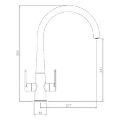 Abode Coniq R Monobloc Kitchen Mixer Tap Brushed Nickel -Home Bathroom abode at2124 2