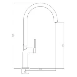 Abode Tubist Single Lever Kitchen Mixer Tap Matt Black -Home Bathroom abode at2128 2