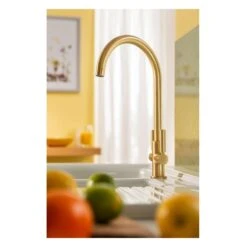 Abode Globe Monobloc Kitchen Mixer Tap Brushed Brass 9 Abode Globe Monobloc Kitchen Mixer Tap Brushed Brass -Home Bathroom abode at2140 4