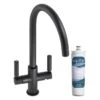 Abode Globe Aquifier Kitchen Mixer Tap Matt Black -Home Bathroom abode at2176