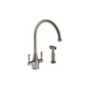 Abode Brompton Mono Sink Mixer With Integrated Handspray Pewter -Home Bathroom abode at3015