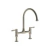 Abode Brompton Dual Lever Bridge Mixer Pewter -Home Bathroom abode at3022