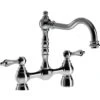 Abode Bayenne Dual Lever Bridge Mixer Chrome -Home Bathroom abode at3032