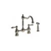 Abode Bayenne Dual Lever Bridge Mixer With Handspray Pewter 2 Abode Bayenne Dual Lever Bridge Mixer With Handspray Pewter -Home Bathroom abode at3035