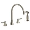 Abode Brompton 3 Part Kitchen Mixer Tap With Handspray Pewter 1 Abode Brompton 3 Part Kitchen Mixer Tap With Handspray Pewter -Home Bathroom abode at3049