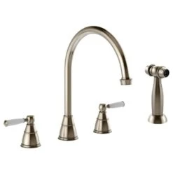 Abode Astbury 3 Part Sink Mixer With Hendon Handspray Pewter