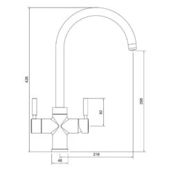 Abode Propure 4 IN 1 Swan Spout Kitchen Tap Matt Black -Home Bathroom abode pt1152 5