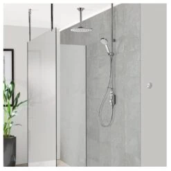 Aqualisa ISystem Smart Exposed With Adjustable & Ceiling Heads (HP/Combi) -Home Bathroom aqualisa isda1evdvfc21 3