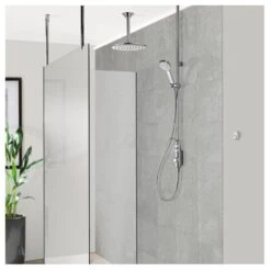 Aqualisa ISystem Smart Exposed With Adjustable & Ceiling Heads (Gravity Pumped) -Home Bathroom aqualisa isda2evdvfc21 3