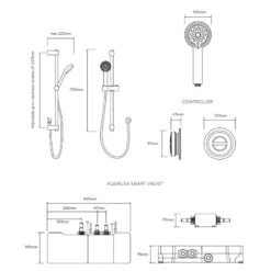 Aqualisa Quartz Classic Smart Shower With Adjustable Head (Gravity Pumped) 7 Aqualisa Quartz Classic Smart Shower With Adjustable Head (Gravity Pumped) -Home Bathroom aqualisa qzda2bv20 2