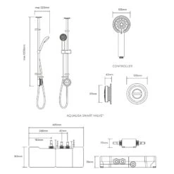 Aqualisa Quartz Classic Smart Shower Exposed With Adjustable Head (Gravity Pumped) 6 Aqualisa Quartz Classic Smart Shower Exposed With Adjustable Head (Gravity Pumped) -Home Bathroom aqualisa qzda2ev20 2
