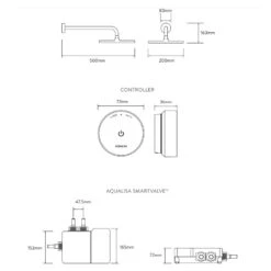 Aqualisa Quartz Blue Smart Shower With Fixed Head (HP/Combi) 7 Aqualisa Quartz Blue Smart Shower With Fixed Head (HP/Combi) -Home Bathroom aqualisa qzsba1br20 2