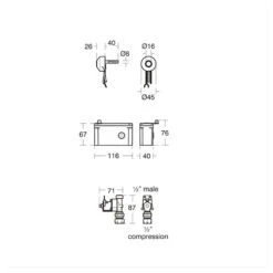 Armitage Shanks Sensorflow 21 Surface Mounted Urinal Flush, Mains -Home Bathroom armitage shanks a4856aa 2