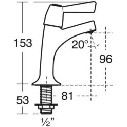 Armitage Shanks Alterna 21 1/2″ High Neck Pillar Taps, Lever 5 Armitage Shanks Alterna 21 1/2″ High Neck Pillar Taps, Lever -Home Bathroom armitage shanks b1679aa 2