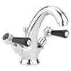 Bayswater Black Mono Basin Mixer With Lever & Dome Collar -Home Bathroom bayswater bayt345