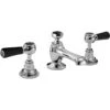 Bayswater Black 3 Hole Basin Mixer With Lever & Hex Collar -Home Bathroom bayswater bayt447