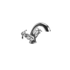 Burlington Anglesey Mono Basin Mixer Tap Chrome/White