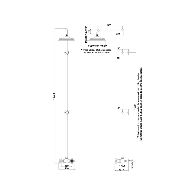 Burlington Eden Single Outlet Bar Valve With Rigid Riser & Rose 4 Burlington Eden Single Outlet Bar Valve With Rigid Riser & Rose - Image 2