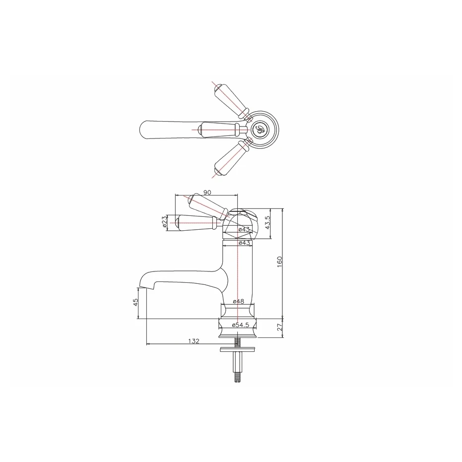 Burlington Chelsea Regent Straight Mono Basin Mixer 4 Burlington Chelsea Regent Straight Mono Basin Mixer - Image 2