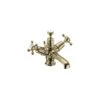 Burlington Claremont Basin Mixer With Pop Up Waste Gold/White -Home Bathroom burlington cl4qtgold