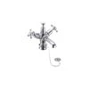 Burlington Claremont Regent Basin Mixer, Plug & Chain Waste, Chrome/White -Home Bathroom burlington clr5