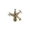 Burlington Claremont Regent Basin Mixer With Click Waste Gold/White 1 Burlington Claremont Regent Basin Mixer With Click Waste Gold/White -Home Bathroom burlington clr6qtgold