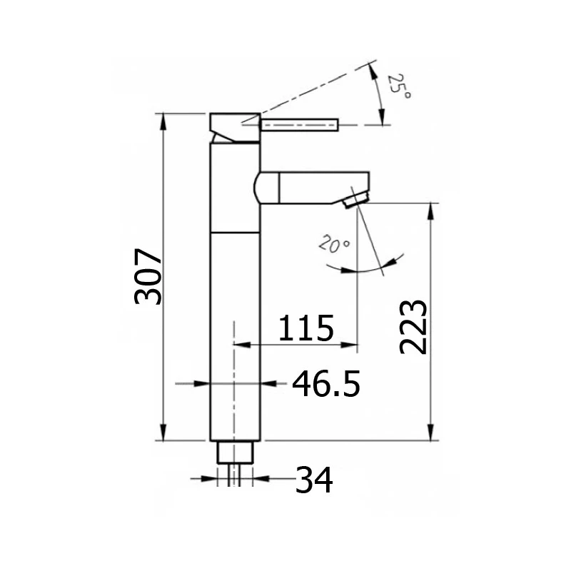 Cifial Technovation 465 Extended Mono Basin Mixer Chrome 4 Cifial Technovation 465 Extended Mono Basin Mixer Chrome - Image 2