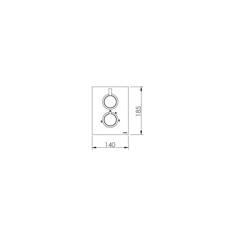 Cifial Black Thermostatic Valve, 1 Outlet 4 Cifial Black Thermostatic Valve, 1 Outlet - Image 2