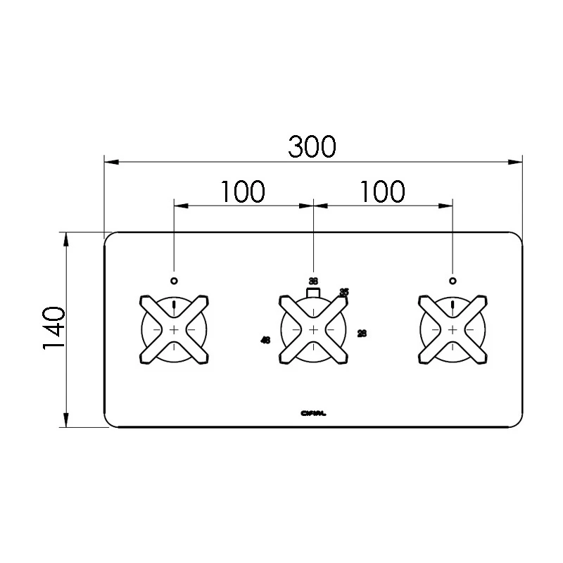 Cifial Texa Landscape Thermostatic Valve With 4 Outlets 4 Cifial Texa Landscape Thermostatic Valve With 4 Outlets - Image 2