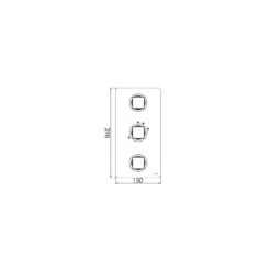 Cifial Cudo 3 Control Thermostatic Valve Chrome -Home Bathroom cifial 600v32cu 2