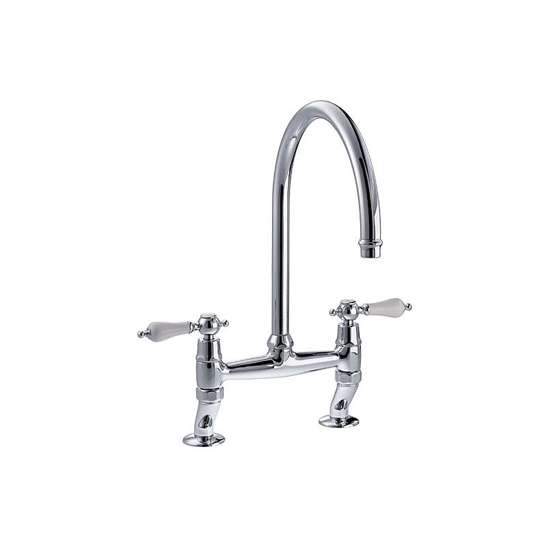 Clearwater Elegance Bridge Mixer With Swivel Spout Brushed 3 Clearwater Elegance Bridge Mixer With Swivel Spout Brushed