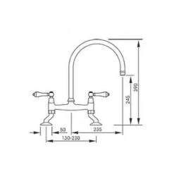 Clearwater Elegance Bridge Mixer With Swivel Spout Brushed 5 Clearwater Elegance Bridge Mixer With Swivel Spout Brushed -Home Bathroom clearwater at1217 2