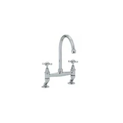 Clearwater Cottage Bridge Mixer With Swivel Spout Chrome