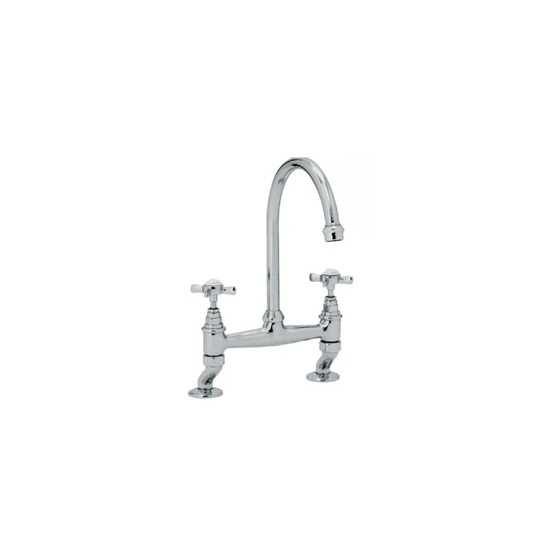 Clearwater Cottage Bridge Mixer With Swivel Spout Brushed Nickel 3 Clearwater Cottage Bridge Mixer With Swivel Spout Brushed Nickel