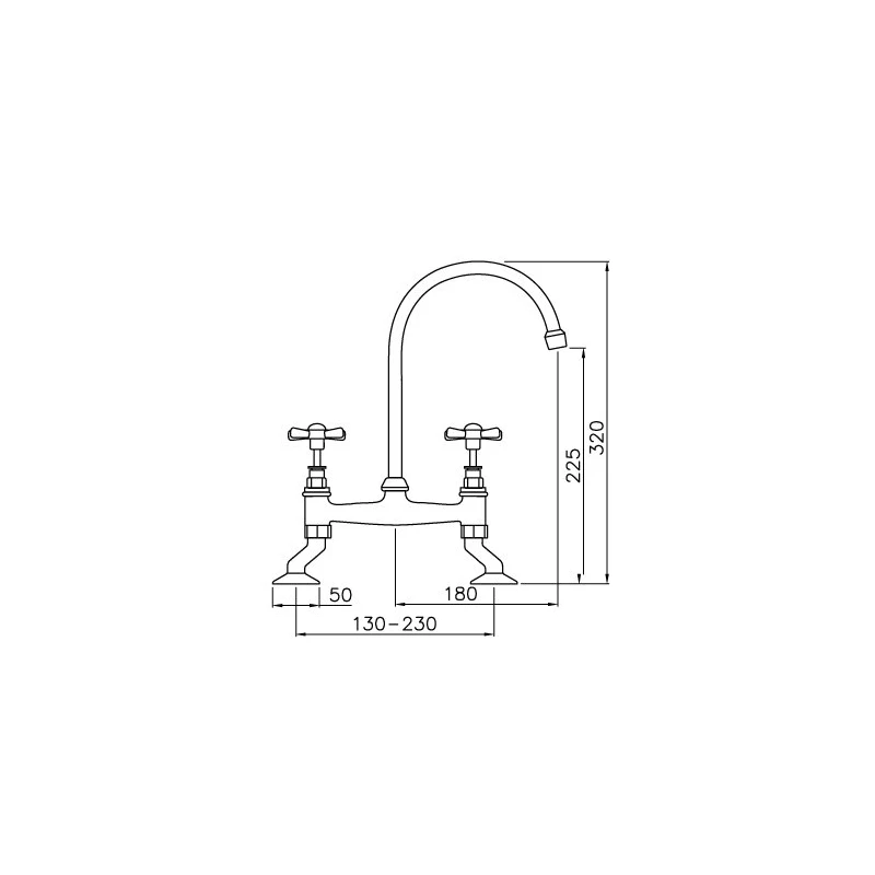 Clearwater Cottage Bridge Mixer With Swivel Spout Brushed Nickel 4 Clearwater Cottage Bridge Mixer With Swivel Spout Brushed Nickel - Image 2