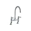 Clearwater Dephini Bridge Sink Mixer Brushed Nickel -Home Bathroom clearwater de3bn