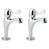 Deva Lever Action Contract Sink Pillar Taps -Home Bathroom deva cntl03