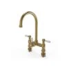 Ellsi 3 In 1 Traditional Bridge Hot Water Kitchen Mixer Brushed Gold/White -Home Bathroom ellsi pdt 000223 215 52