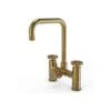 Ellsi 3 In 1 Industrial Bridge Hot Water Kitchen Sink Mixer Brushed Gold -Home Bathroom ellsi pdt 000253 215 52