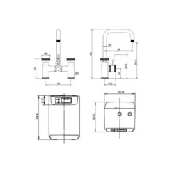 Ellsi 3 In 1 Industrial Bridge Hot Water Kitchen Sink Mixer Brushed Gold 6 Ellsi 3 In 1 Industrial Bridge Hot Water Kitchen Sink Mixer Brushed Gold -Home Bathroom ellsi pdt 000253 215 52 2