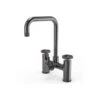 Ellsi 3 In 1 Industrial Bridge Hot Water Kitchen Sink Mixer Gun Metal -Home Bathroom ellsi pdt 000257 215 52