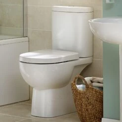 Essential Lily Open Back Pan, Cistern & Soft Close Seat Pack -Home Bathroom essential ec1003 ec1004 3