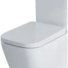 Essential Fuchsia Square Soft Close Toilet Seat & Cover White -Home Bathroom essential ec4005