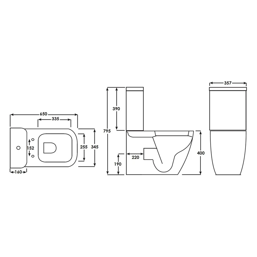 Essential Fuchsia Close Coupled Back To Wall Pan, Cistern & Soft Close Seat 4 Essential Fuchsia Close Coupled Back To Wall Pan, Cistern & Soft Close Seat - Image 2