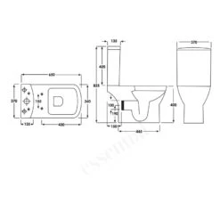 Essential Jasmine Close Coupled Pan Only White -Home Bathroom essential ec5007 3